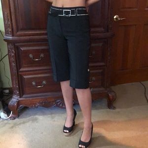 Black Karen Millen dressy cargo Capri pants